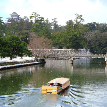 0649 松江城と堀川遊覧船