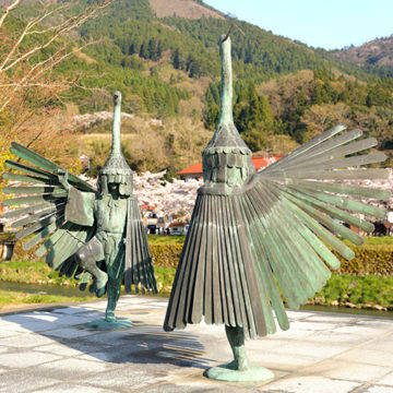 1170 津和野町 鷺舞の像
