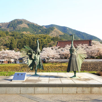 1180 津和野町 鷺舞の像