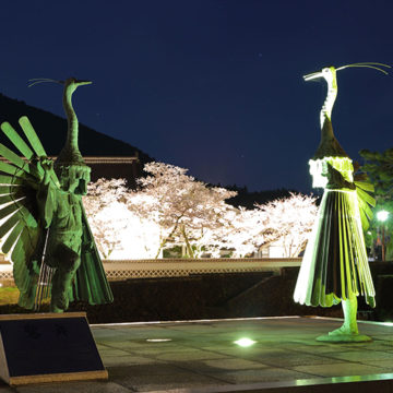 1195 津和野町 鷺舞の像